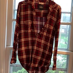 Half button down flannel
